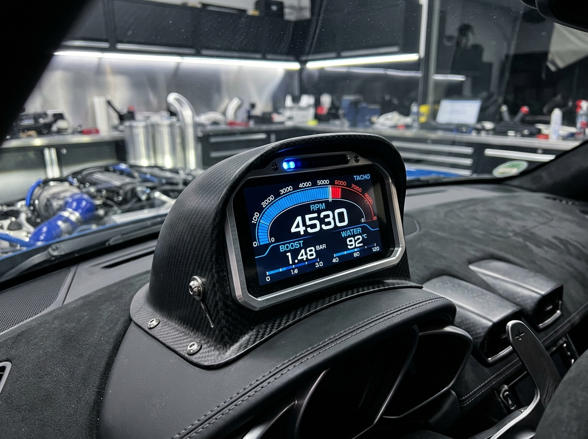 Page: Mitsubishi GTO and 3000GT Parts and Tuning. Context: Aftermarket Gauges and Mounting Pods